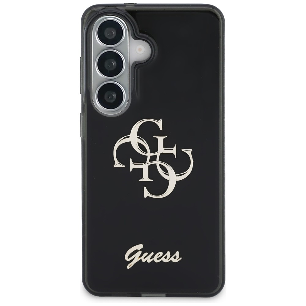 Guess IML Big Metal 4G Script-etui for Samsung Galaxy S26 - svart