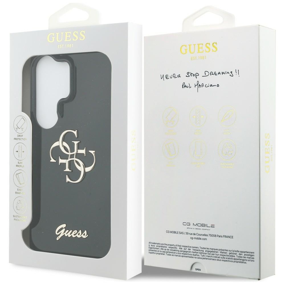Guess IML Big Metal 4G Script-etui for Samsung Galaxy S26 Ultra - svart