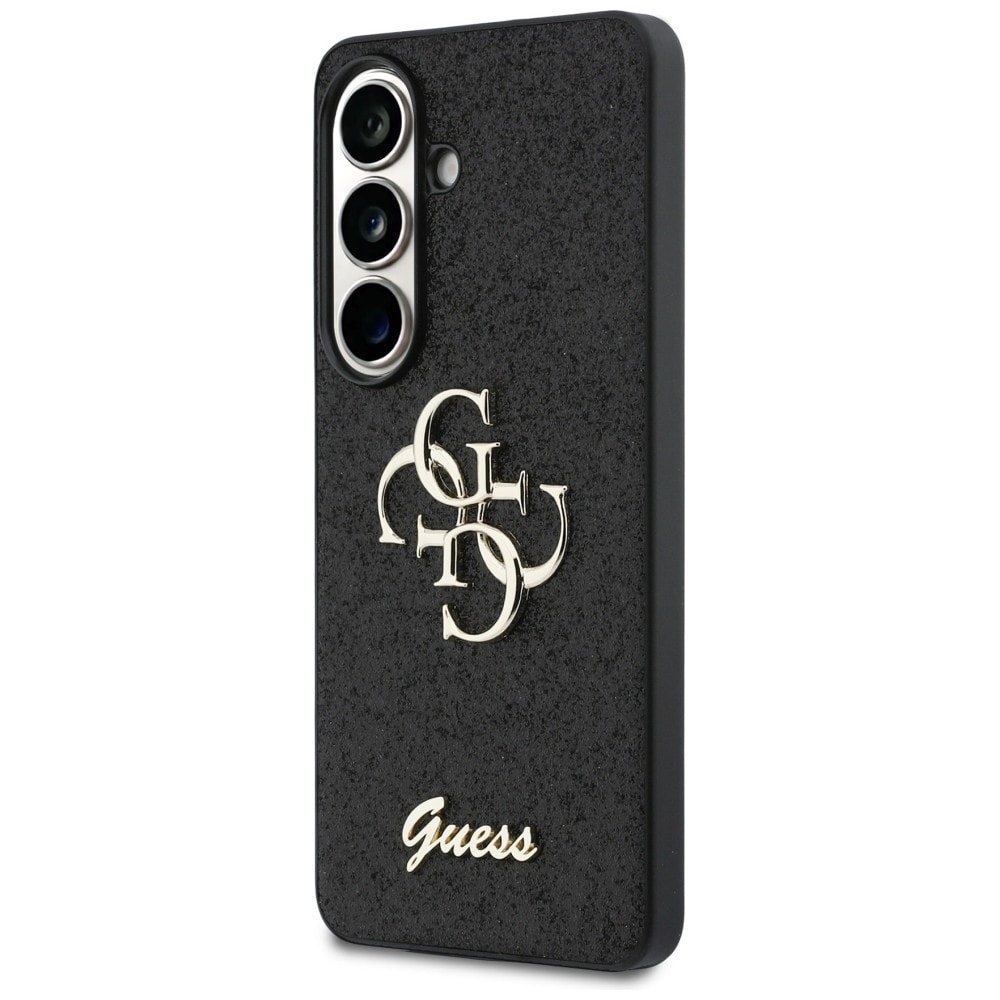 Guess Fast Glitter Big 4G metallogo deksel for Samsung Galaxy S26 - svart