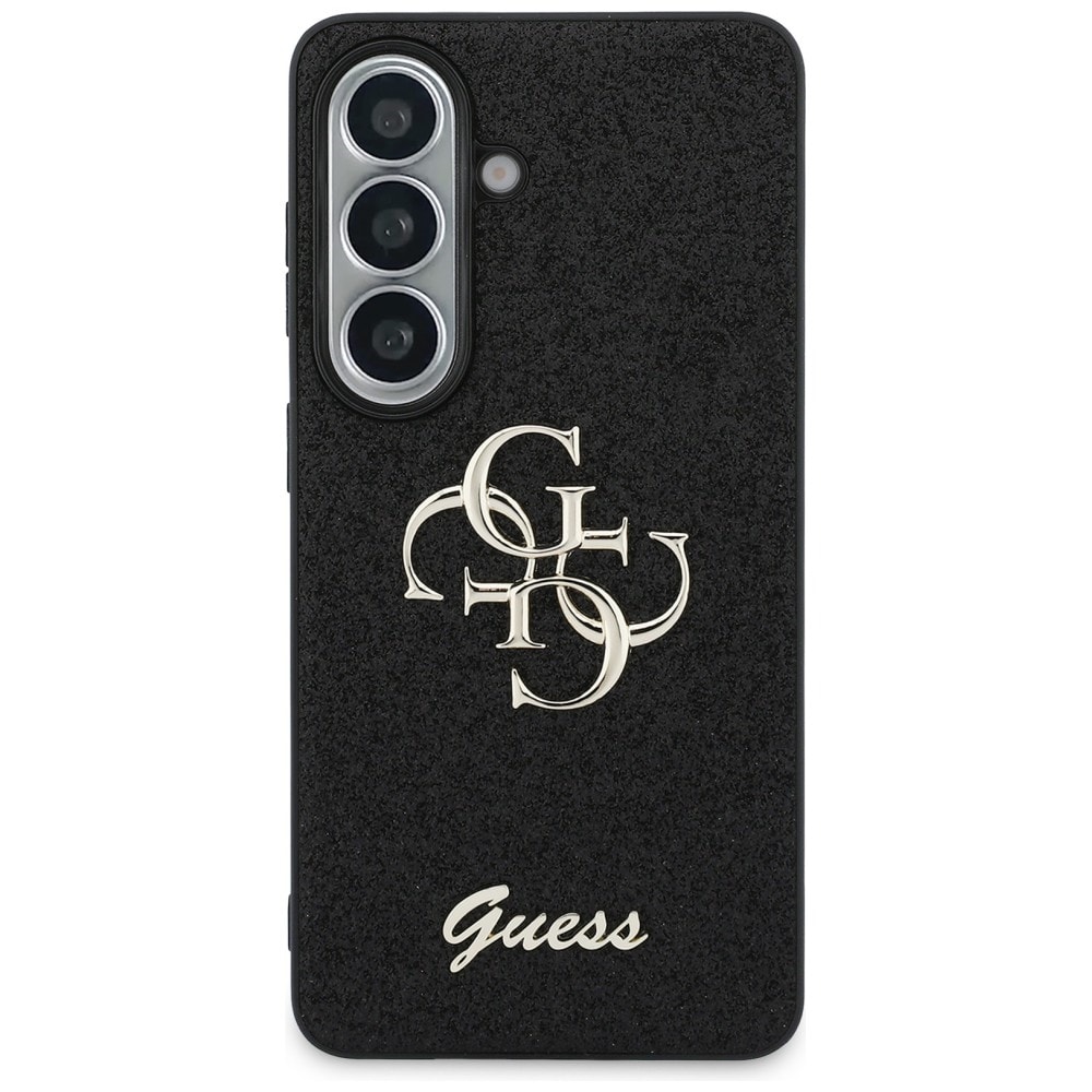 Guess Fast Glitter Big 4G metallogo deksel for Samsung Galaxy S26 - svart