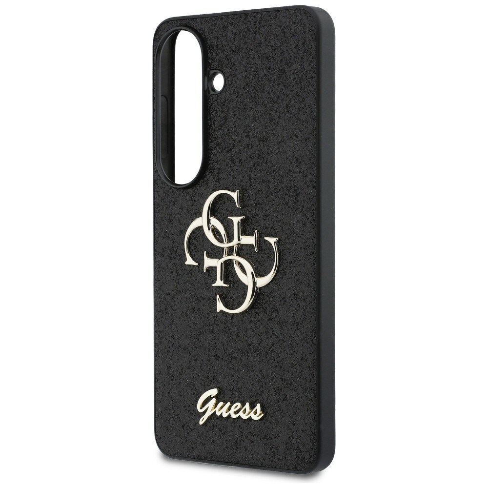 Guess Fast Glitter Big 4G metallogo deksel for Samsung Galaxy S26 - svart