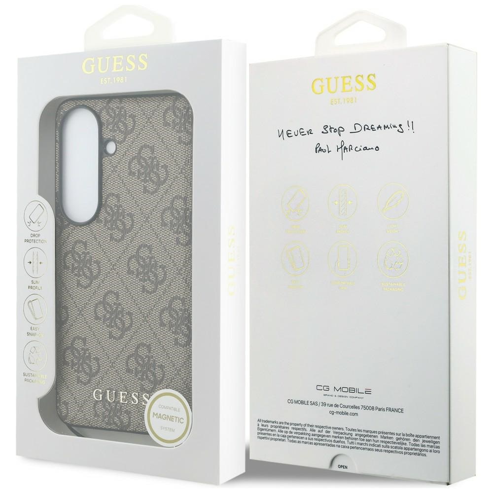 Guess 4G Classic MagSafe-etui med logosjarm til Samsung Galaxy S26 - Brun