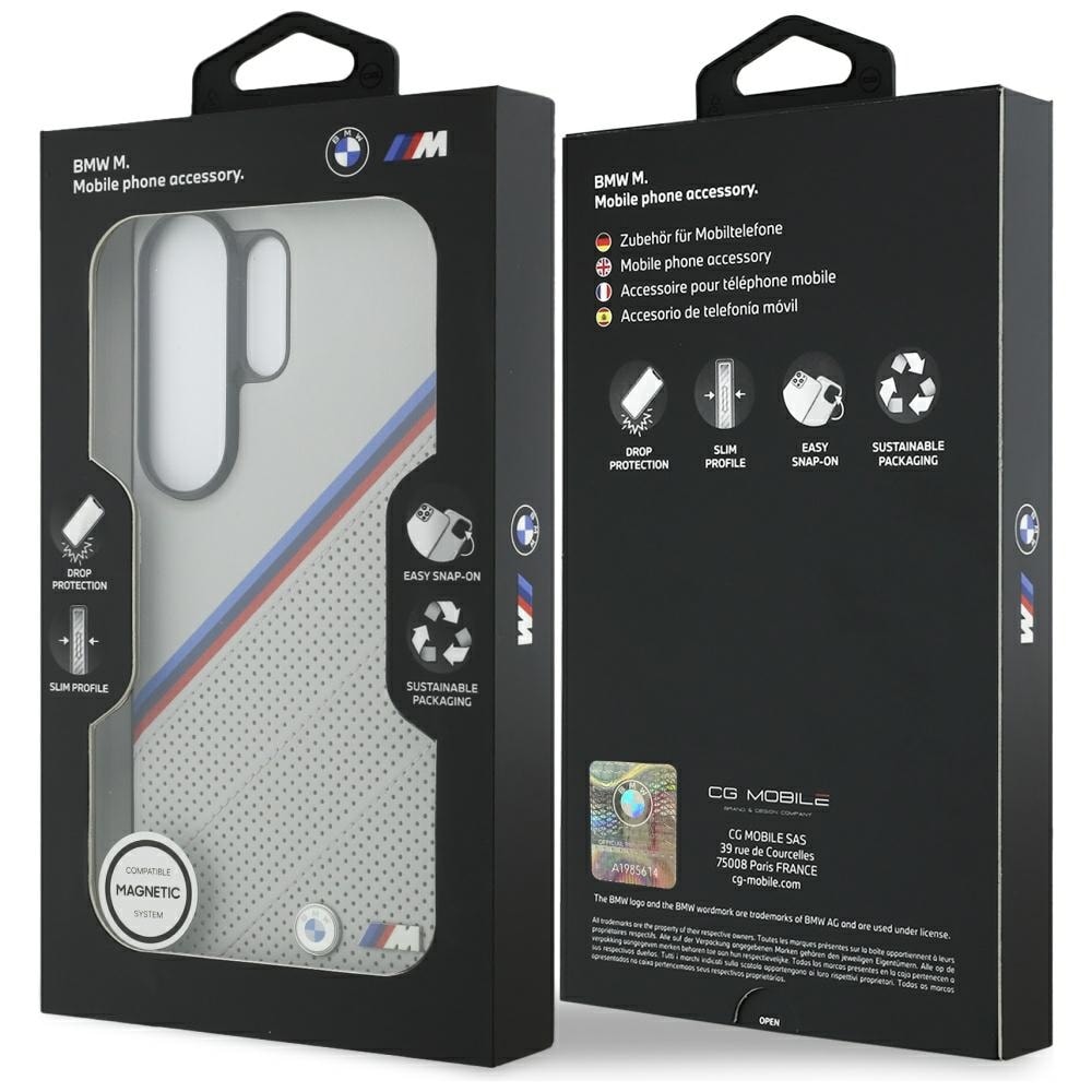 BMW Tricolor MagSafe-etui med metallogo for Samsung Galaxy S26 Ultra - Grå
