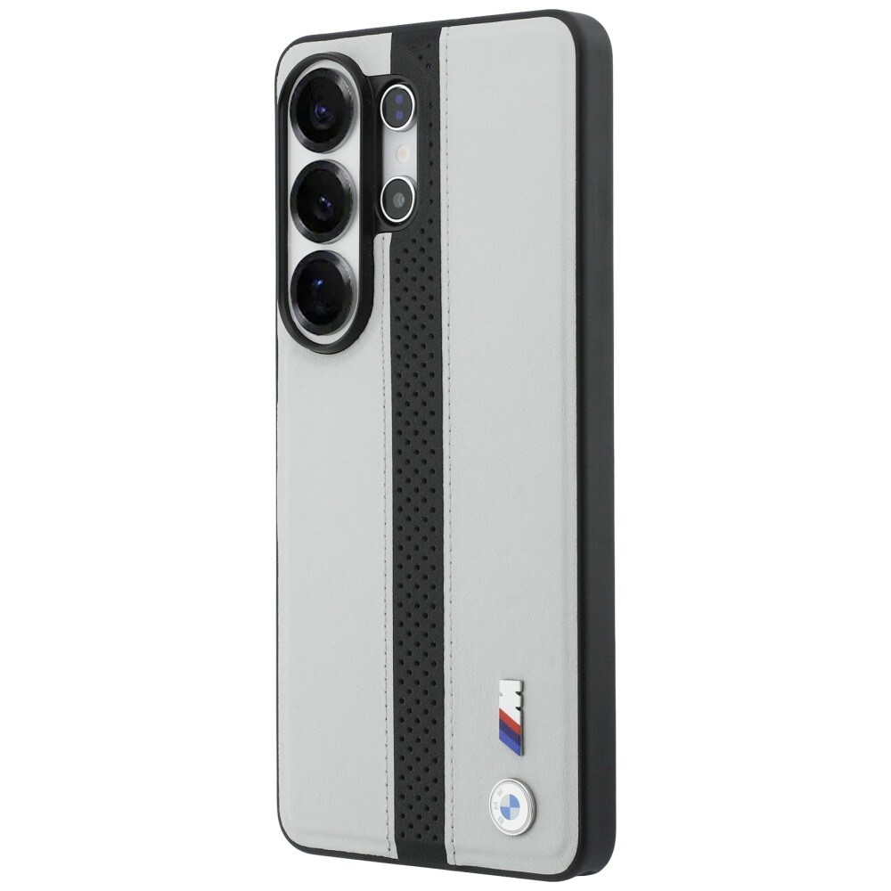 BMW Perforert MagSafe-etui med stripe og logo for Samsung Galaxy S26 Ultra - Grå