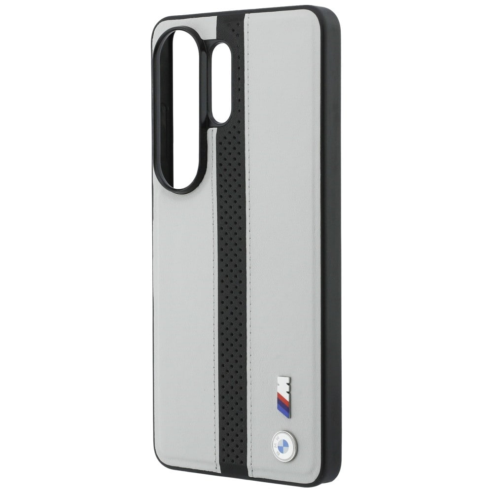 BMW Perforert MagSafe-etui med stripe og logo for Samsung Galaxy S26 Ultra - Grå