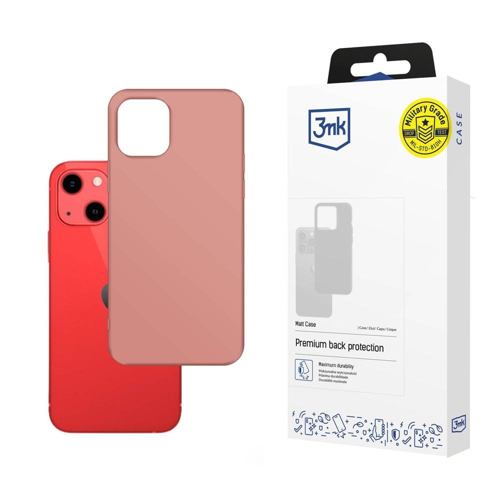 iPhone 13 mini-deksel fra 3mk Matt Case-serien - rosa