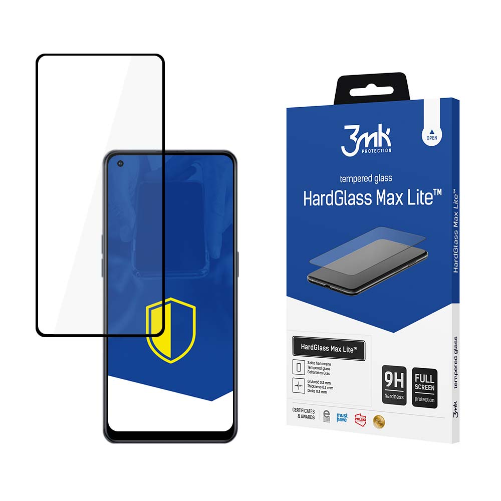 3mk HardGlass Max Lite herdet glass for Oppo Reno 7 Lite 5G