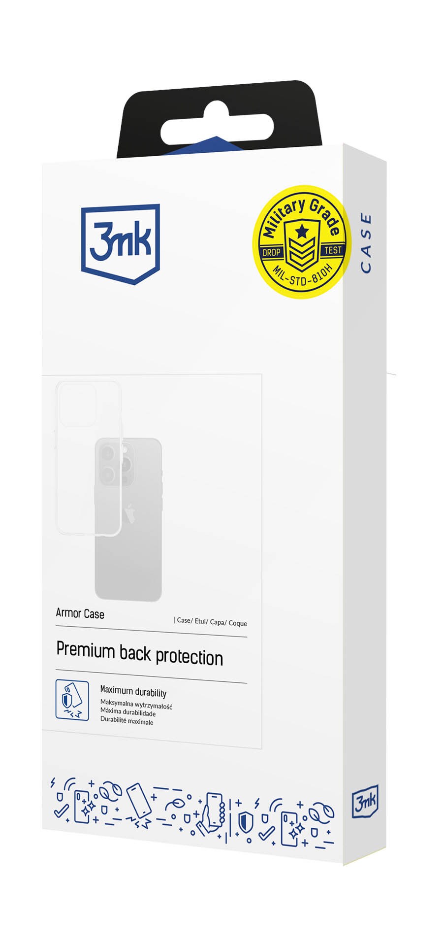 3mk panseretui for Samsung Galaxy M15 5G - gjennomsiktig