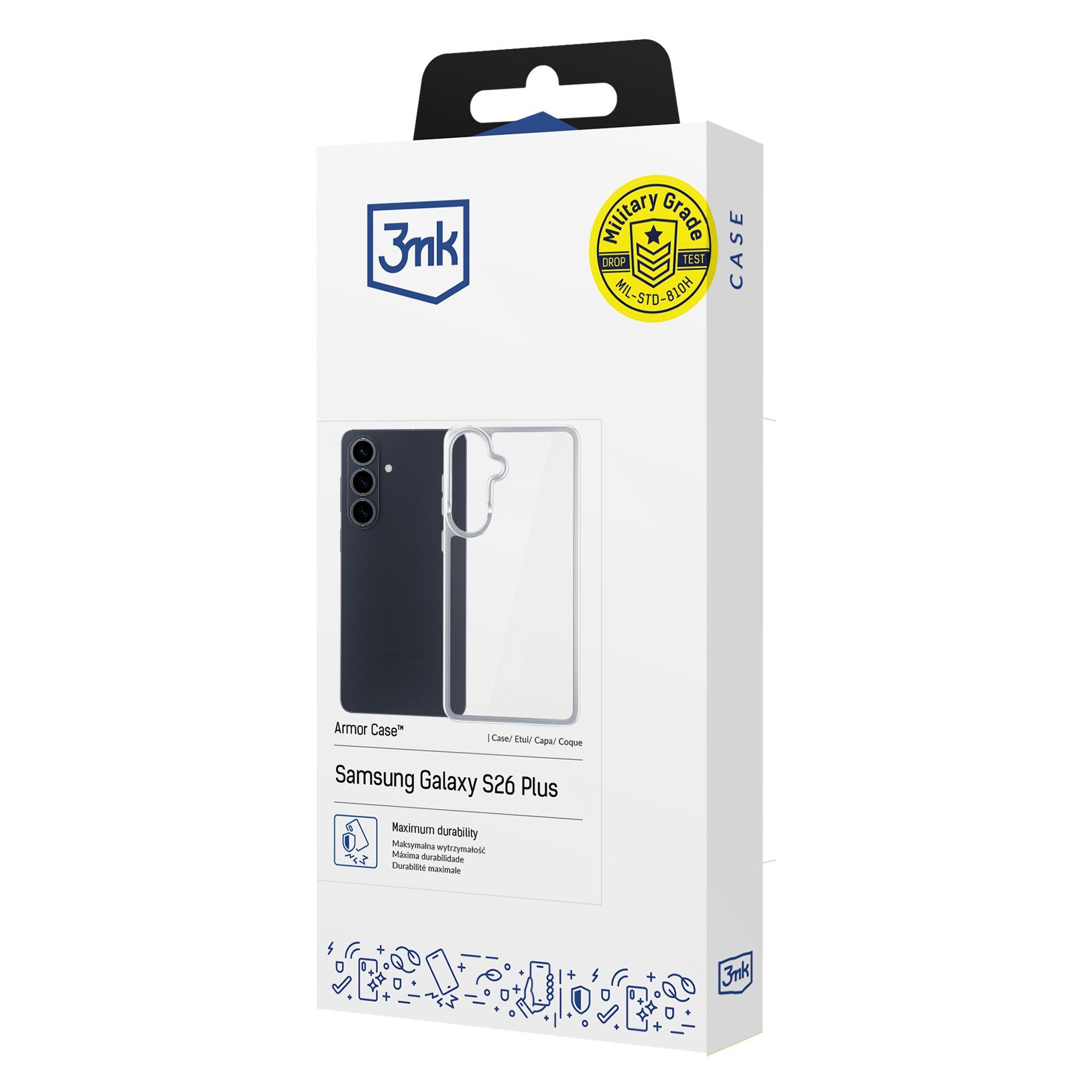 3mk panseretui for Samsung Galaxy S26+ - gjennomsiktig