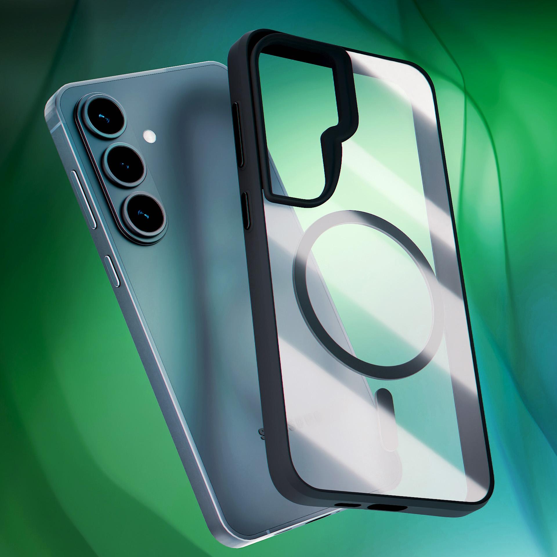 3mk Satin Armor MagCase for Samsung Galaxy S26 - gjennomsiktig svart