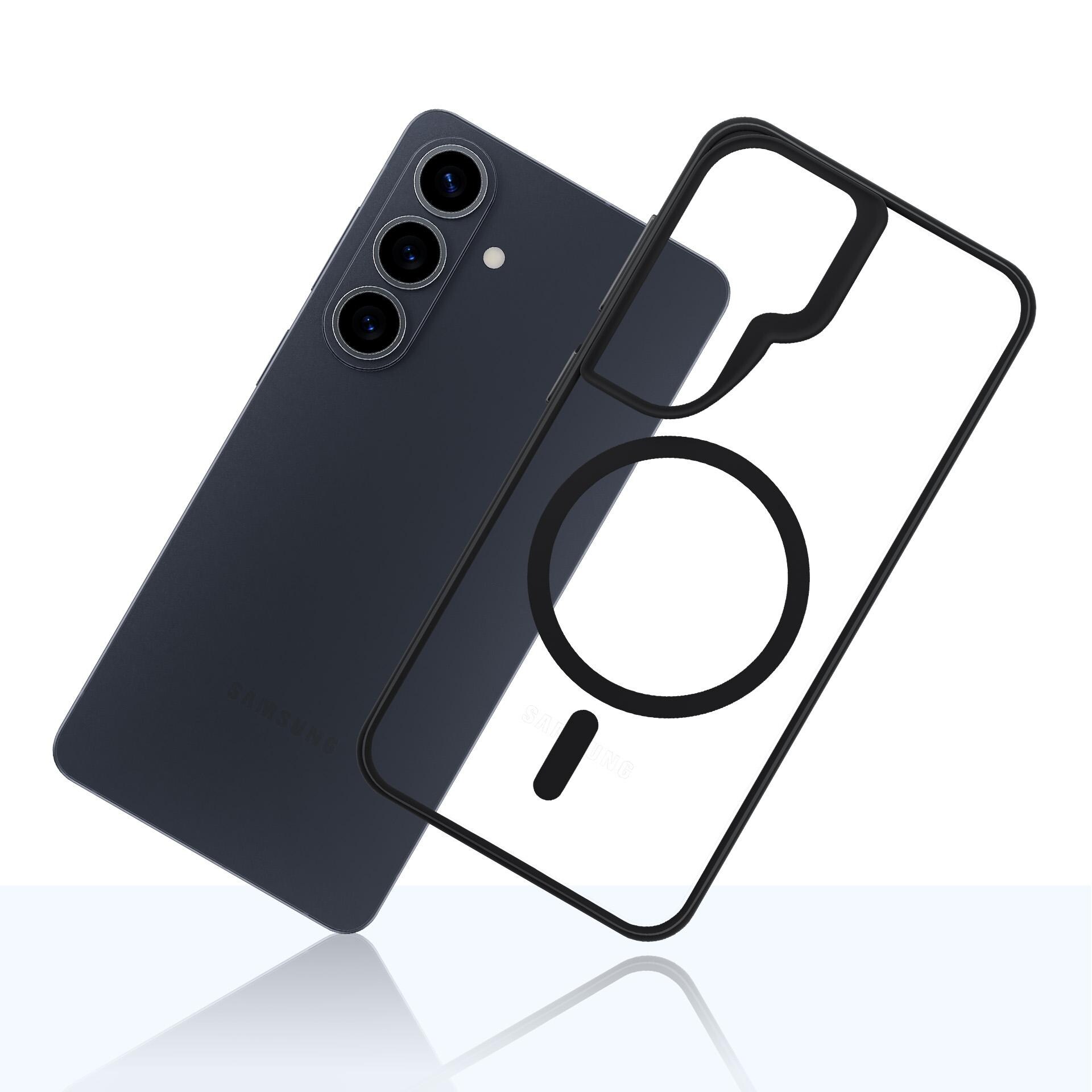 3mk Satin Armor MagCase for Samsung Galaxy S26 - gjennomsiktig svart