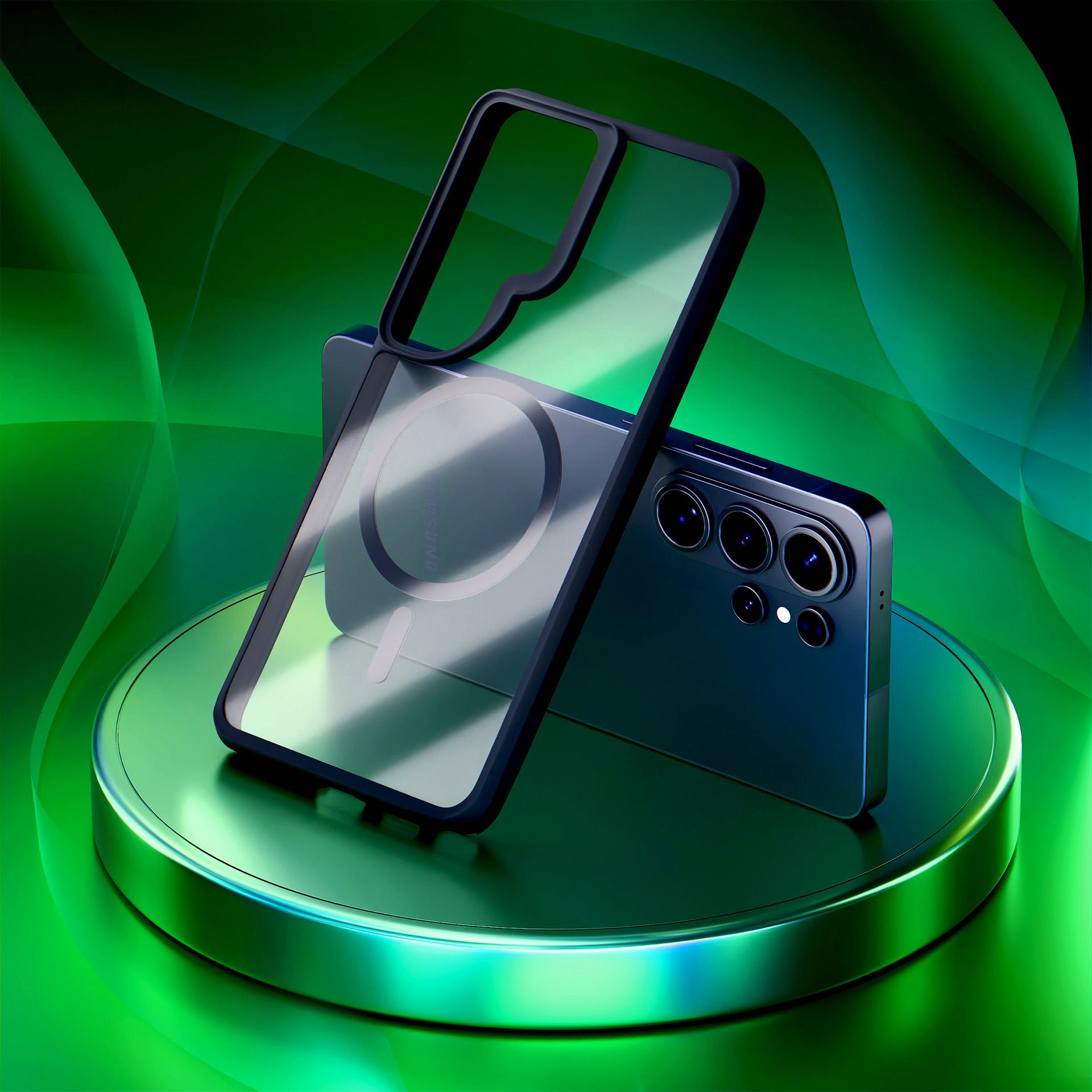 3mk Satin Armor MagCase for Samsung Galaxy S26 Ultra - gjennomsiktig svart