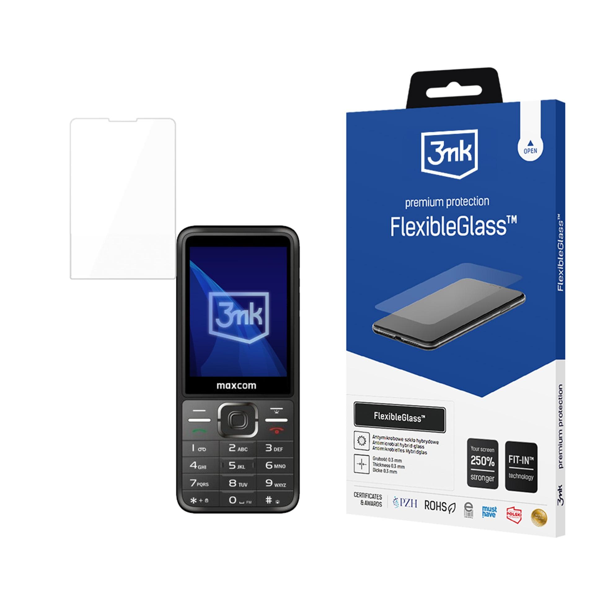 Hybridglass 3mk Fleksibelt glass på MAXCOM Classic MM244