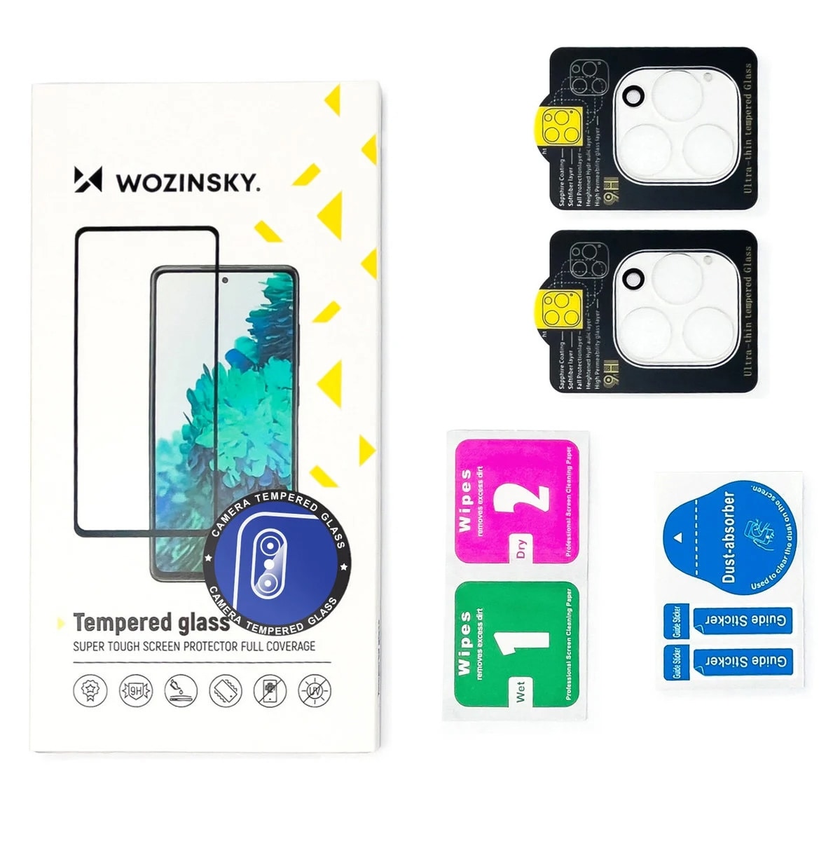 Wozinsky Fullt kameraglass herdet glass for bakre kamera for Samsung Galaxy A37 - 2 stk.