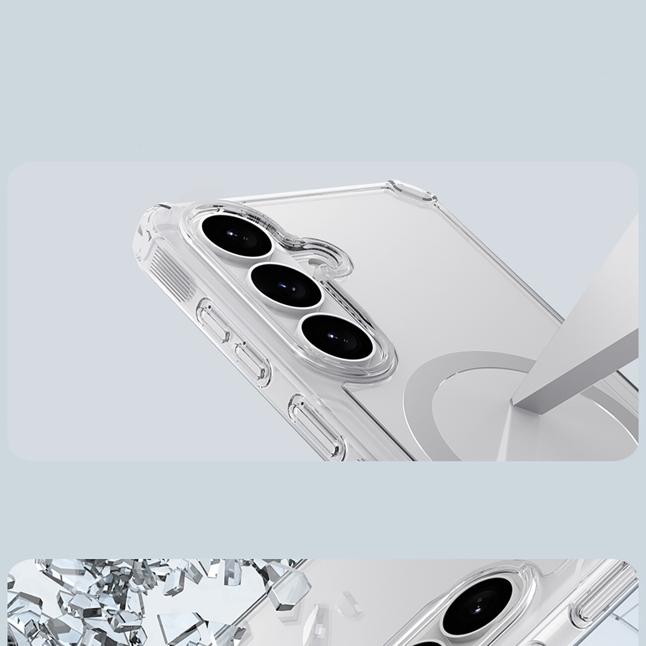 Nillkin Nature TPU Pro-etui kompatibelt med MagSafe for Samsung Galaxy S26+ - Hvit