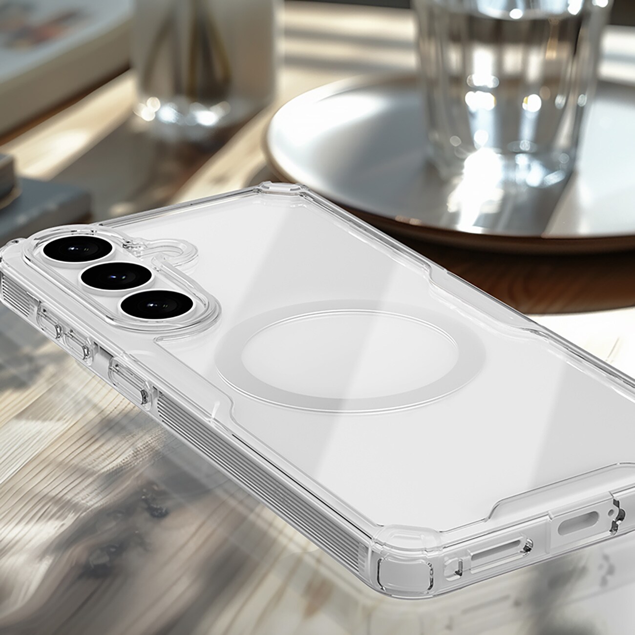 Nillkin Nature TPU Pro-etui kompatibelt med MagSafe for Samsung Galaxy S26+ - Hvit