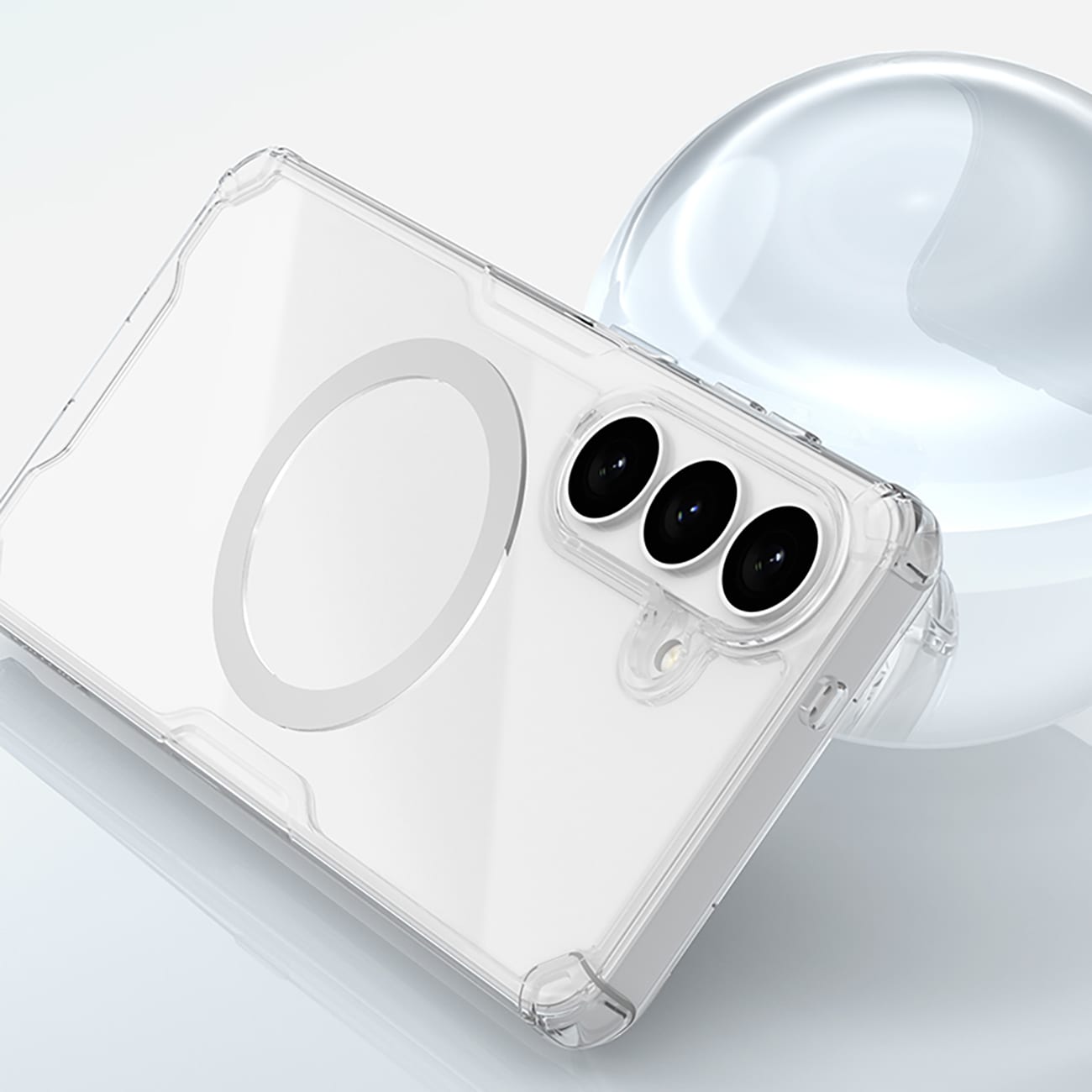 Nillkin Nature TPU Pro-etui kompatibelt med MagSafe for Samsung Galaxy S26+ - Hvit