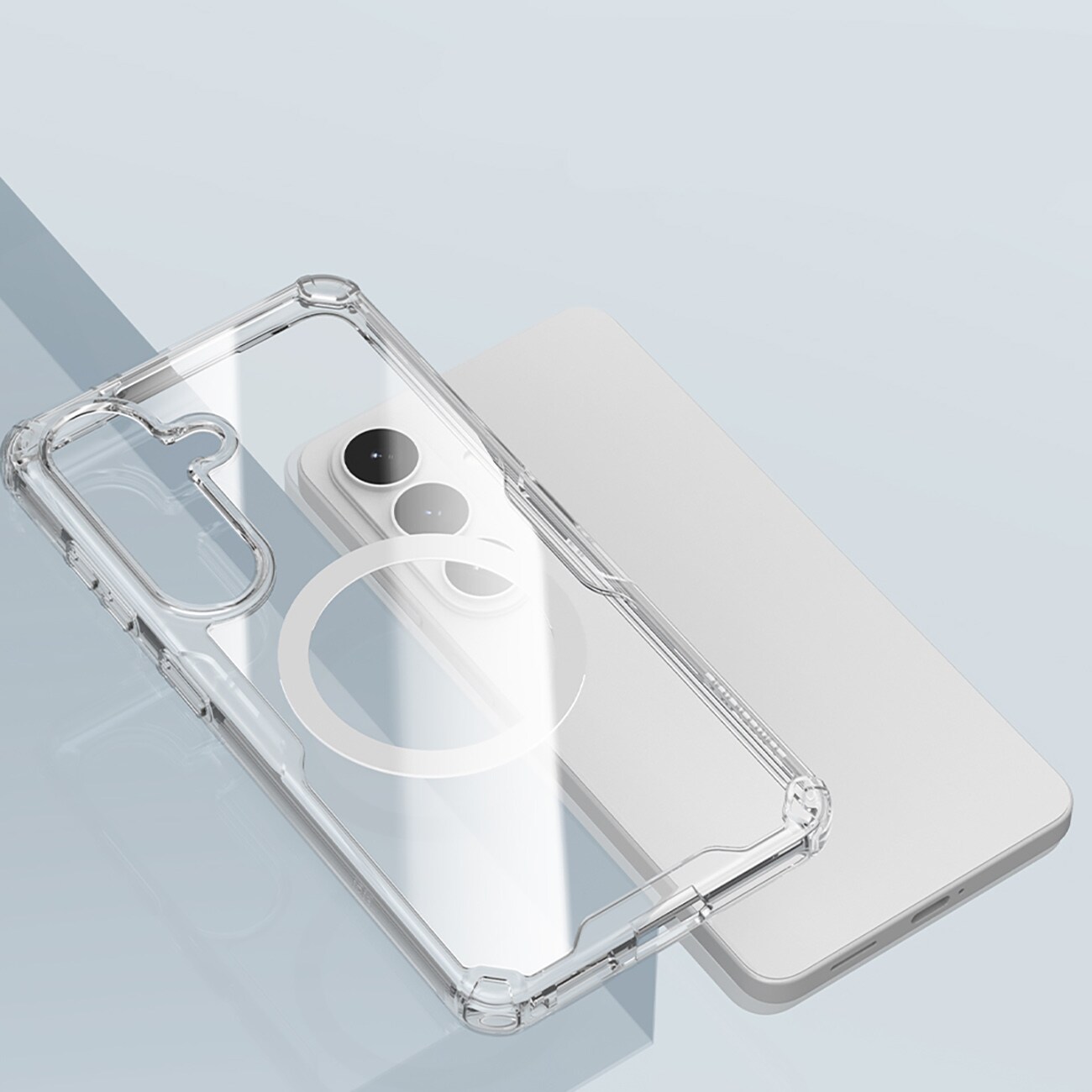 Nillkin Nature TPU Pro-etui kompatibelt med MagSafe for Samsung Galaxy S26+ - Hvit