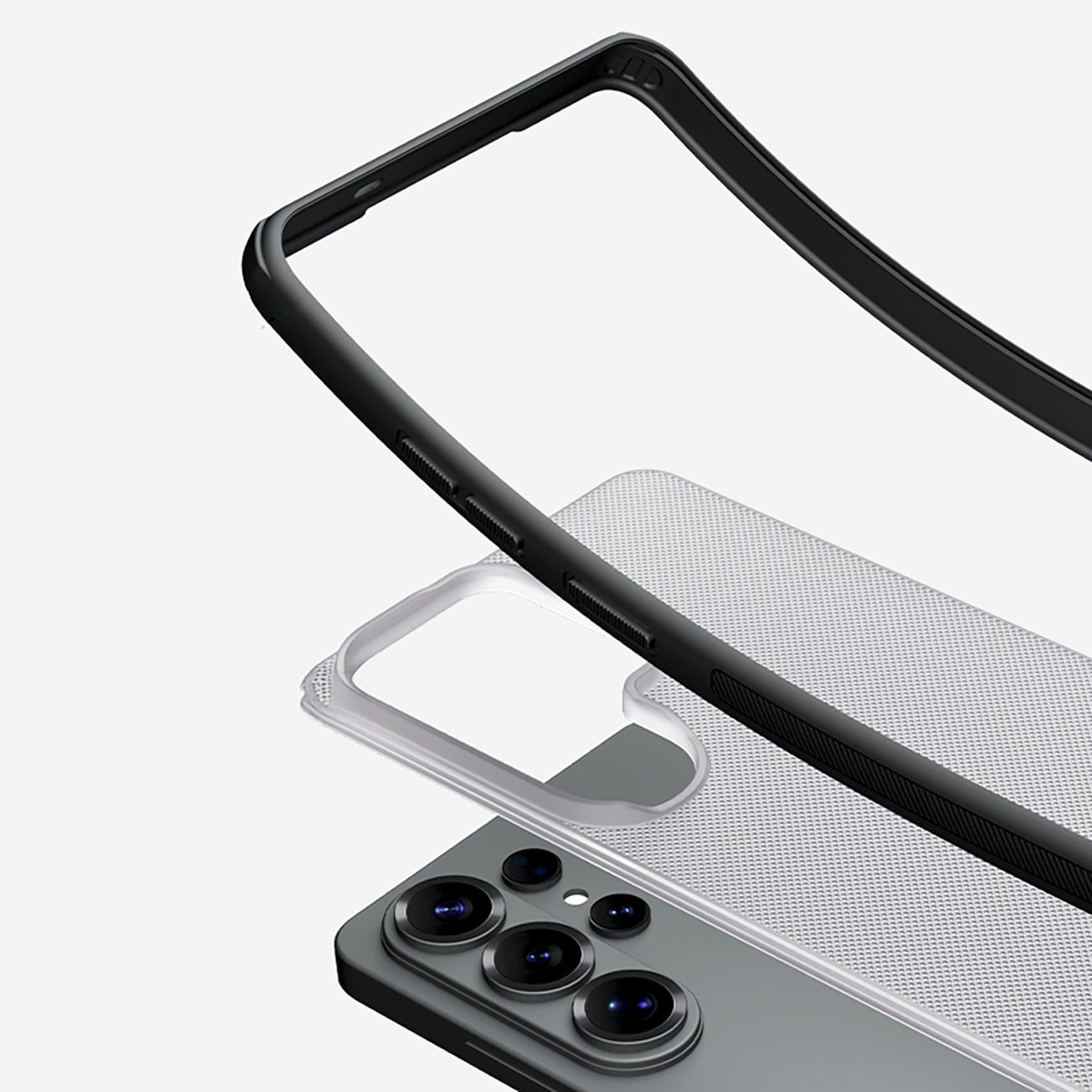 Nillkin Super Frosted Shield Pro-etui for Samsung Galaxy S26 Ultra - gjennomsiktig svart
