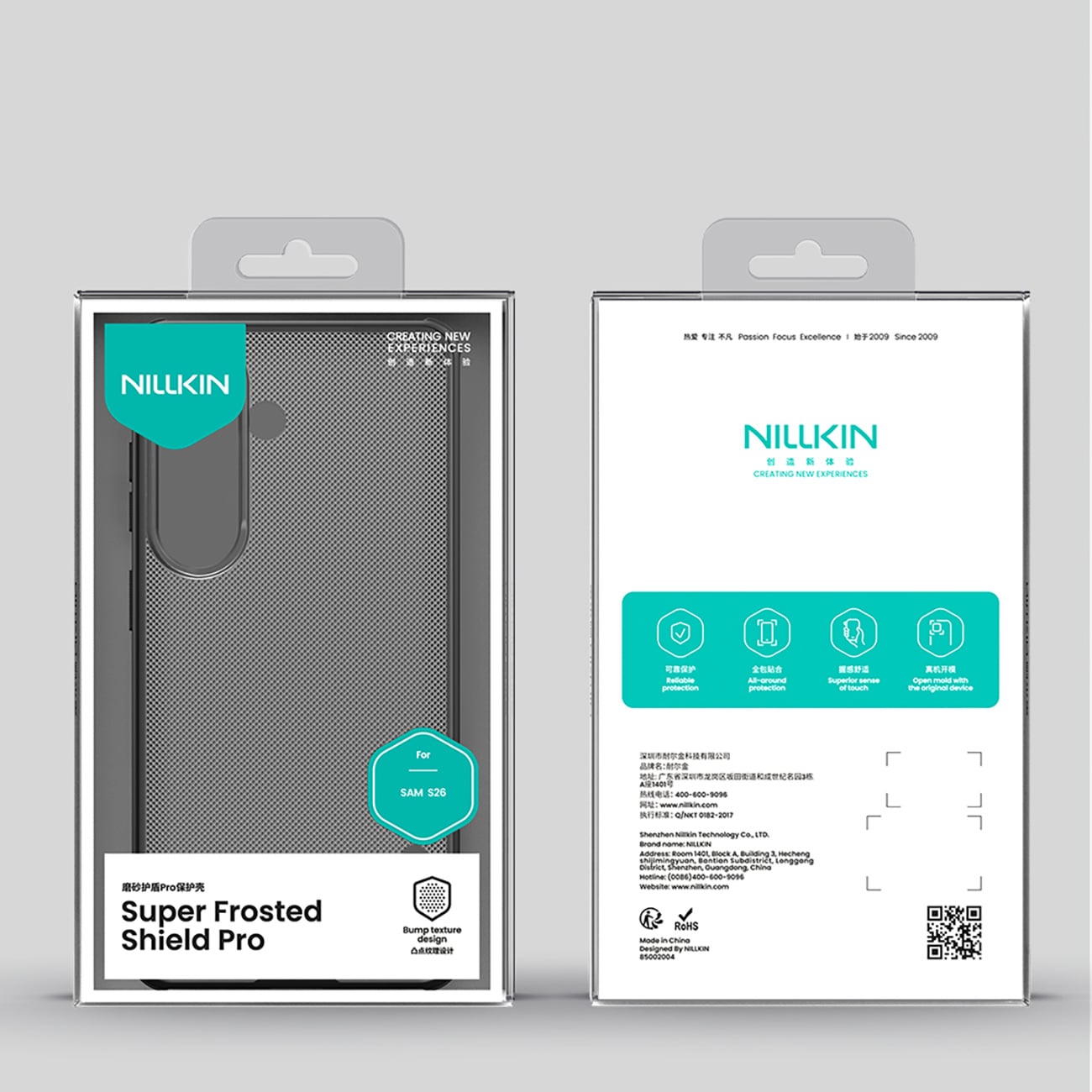 Nillkin Super Frosted Shield Pro-etui for Samsung Galaxy S26+ - Gjennomsiktig svart