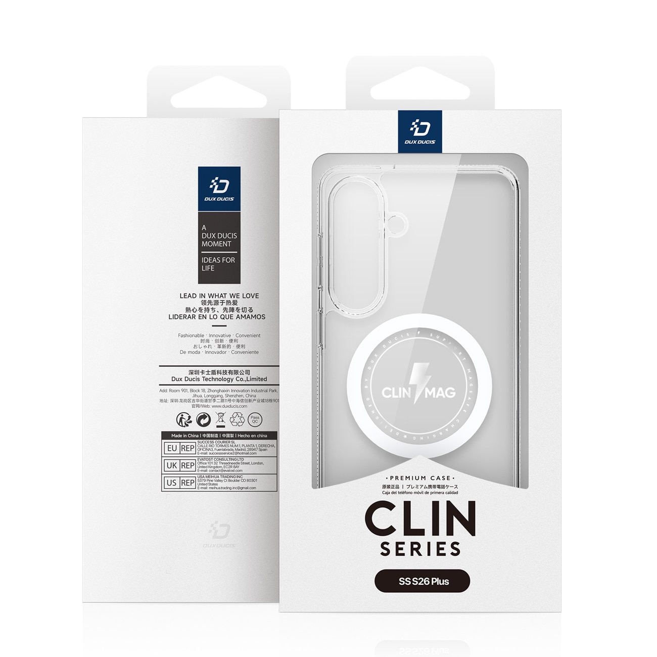 Dux Ducis Clin Mag-etui kompatibelt med MagSafe for Samsung S26 Plus - gjennomsiktig