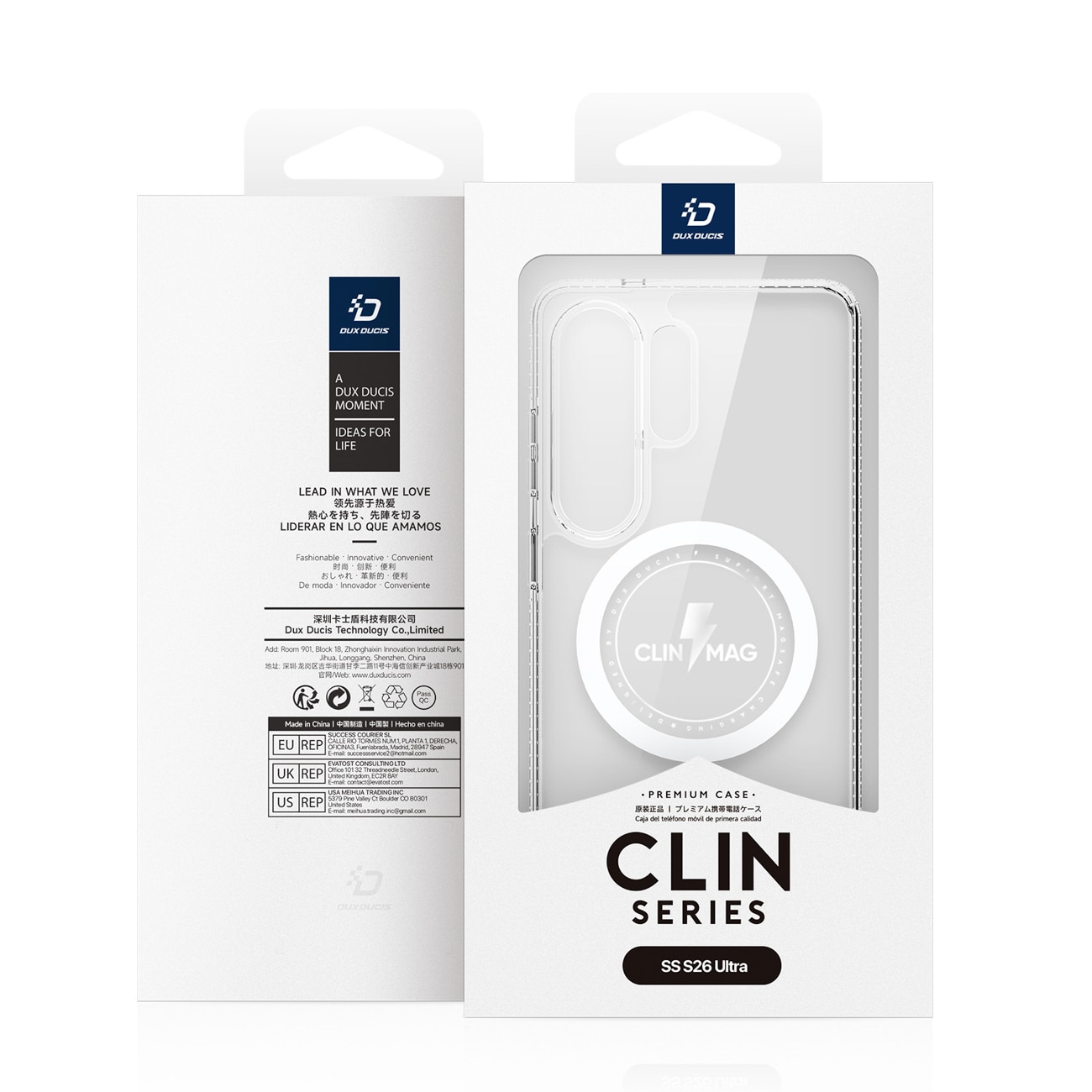 Dux Ducis Clin Mag-etui kompatibelt med MagSafe for Samsung S26 Ultra - gjennomsiktig