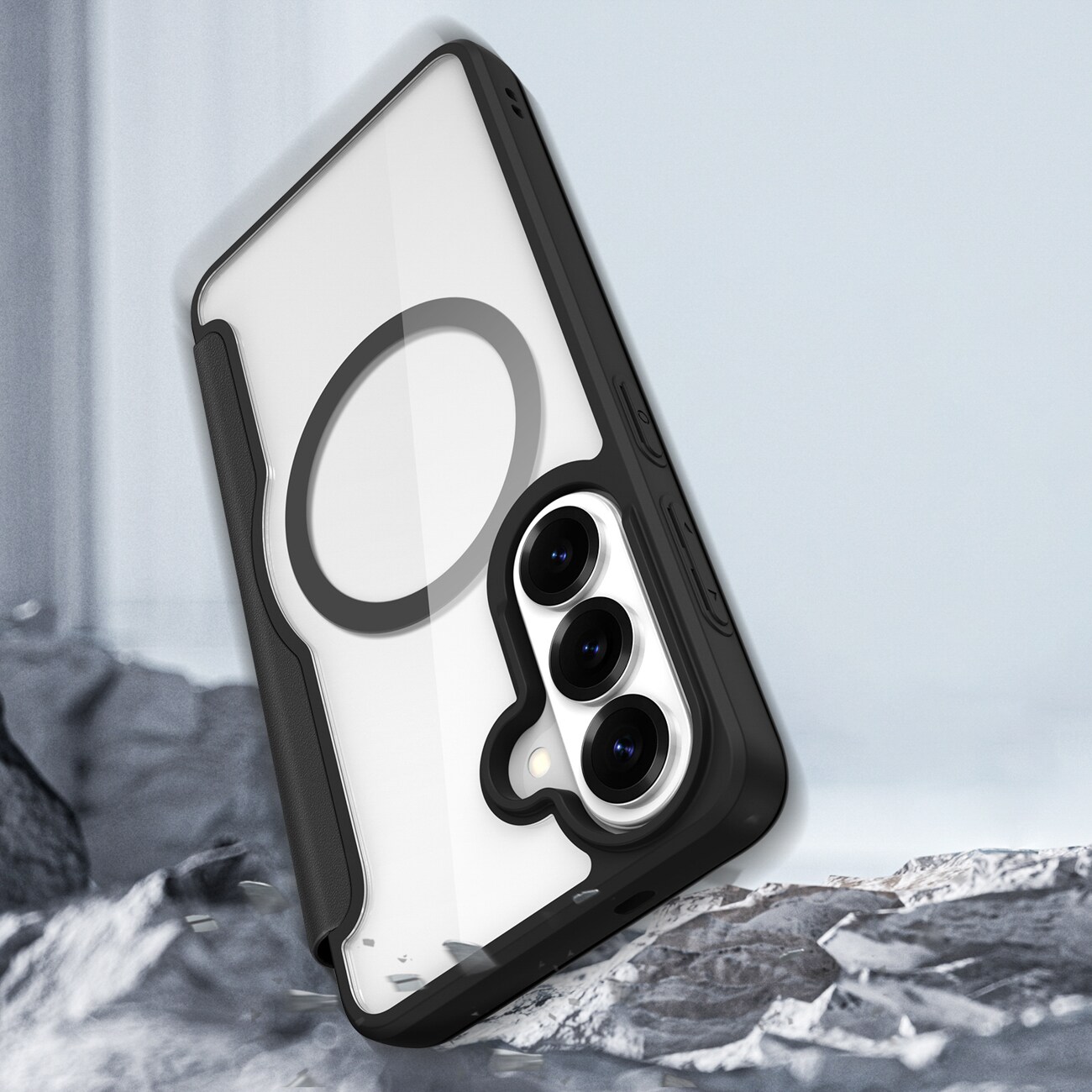 Dux Ducis Skin X Pro MagSafe-kompatibelt lommebokveske for Samsung Galaxy S26+ - Svart