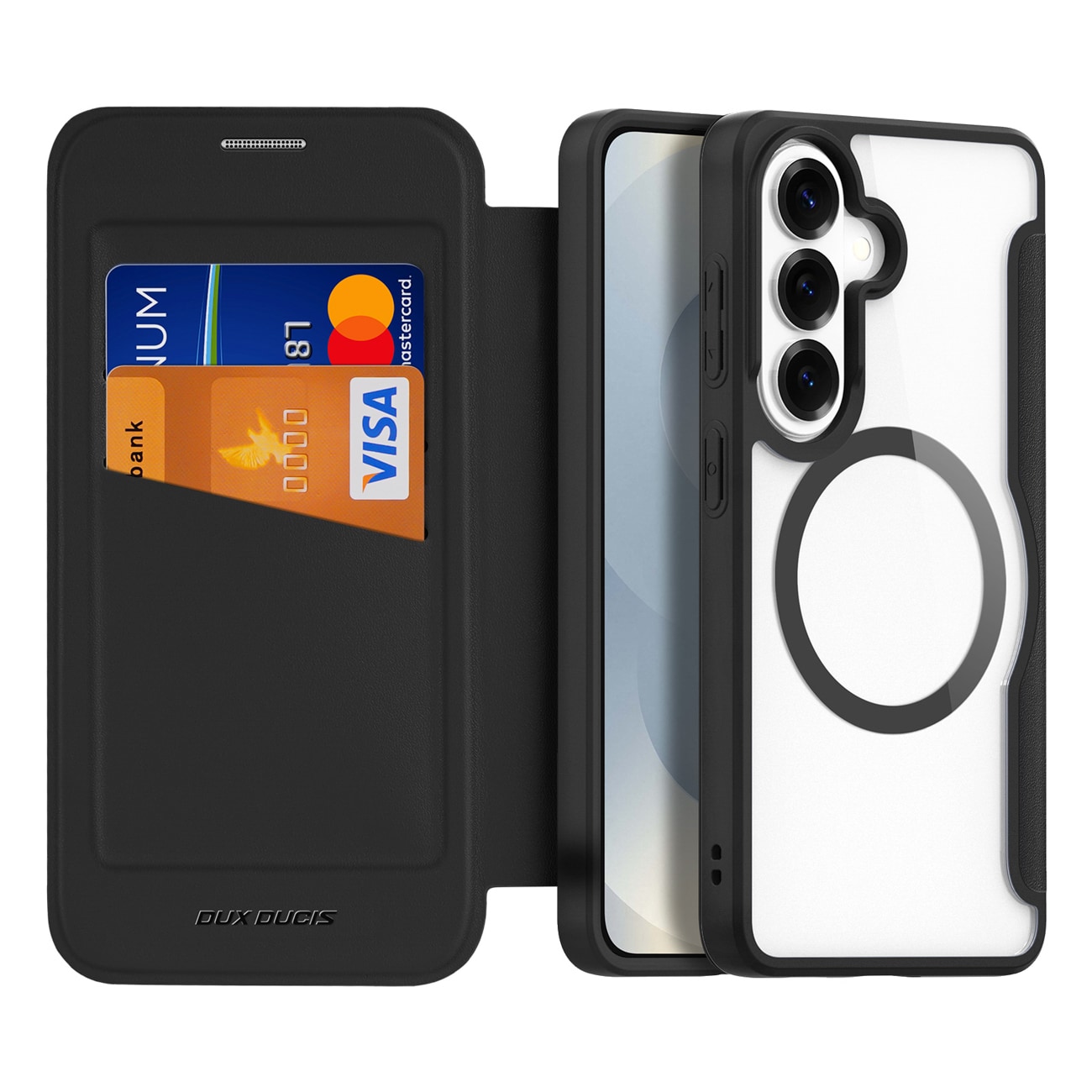Dux Ducis Skin X Pro MagSafe-kompatibelt lommebokveske for Samsung Galaxy S26+ - Svart