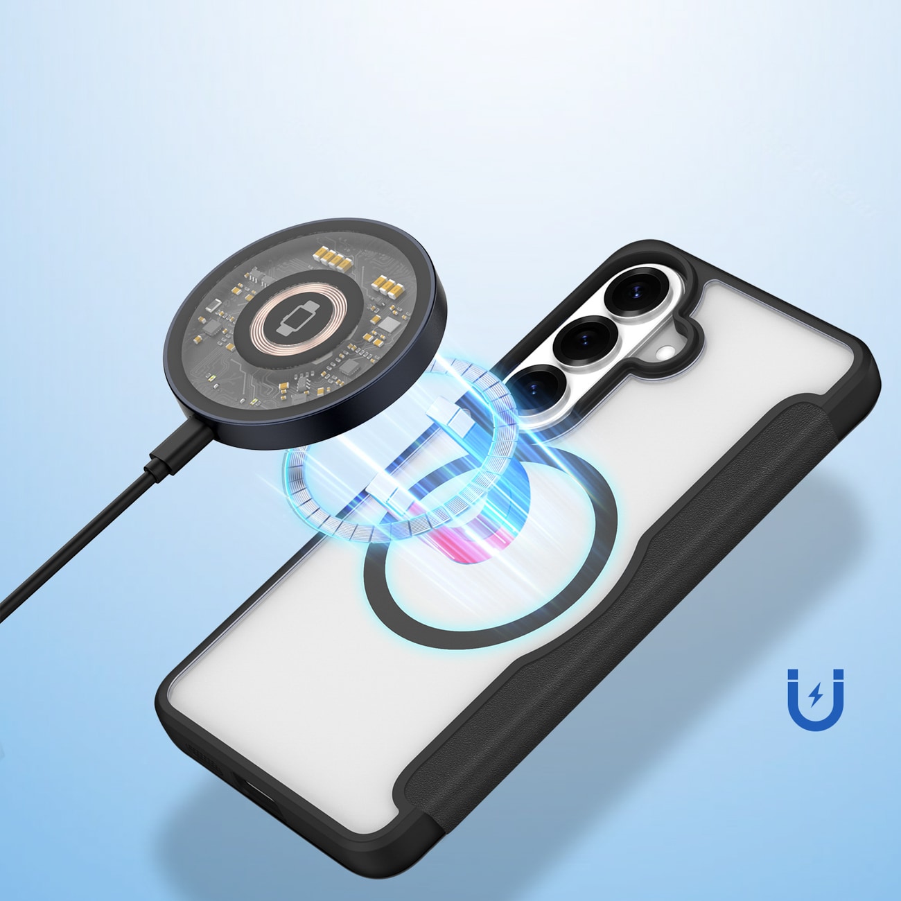 Dux Ducis Skin X Pro MagSafe-kompatibelt lommebokveske for Samsung Galaxy S26+ - Svart