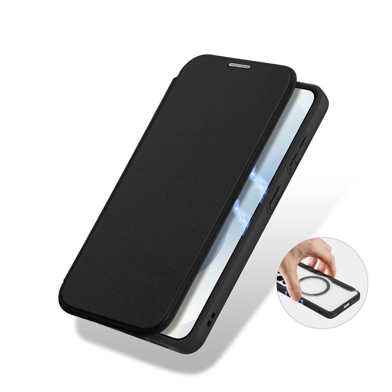 Dux Ducis Skin X Pro MagSafe-kompatibelt lommebokveske for Samsung Galaxy S26+ - Svart