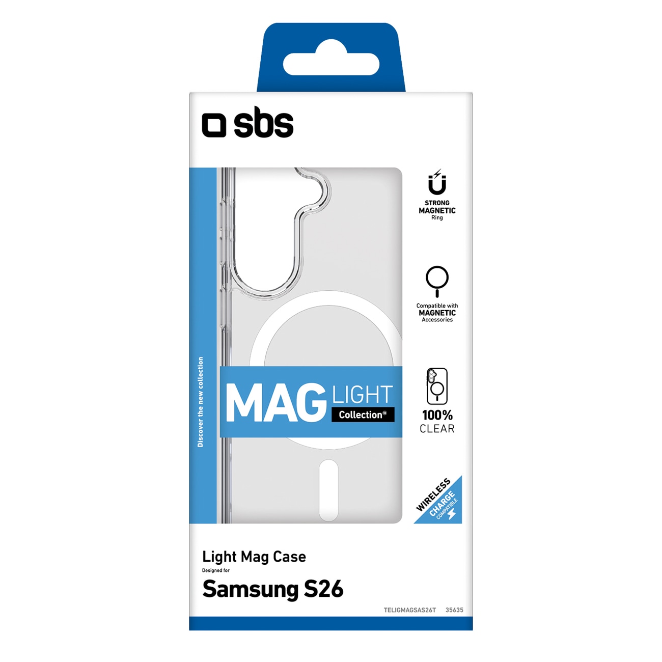 SBS Cover Light Mag beskyttelsesveske for Samsung Galaxy S26 Ultra - Kompatibel med MagSafe
