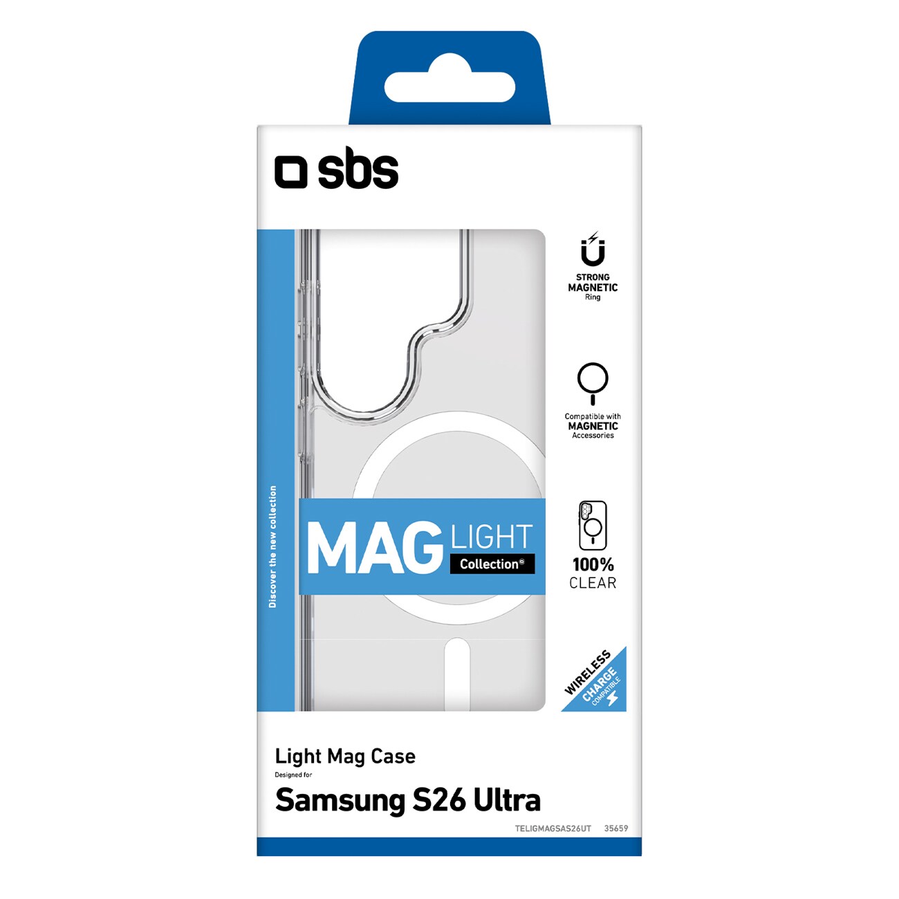 SBS Cover Light Mag beskyttelsesveske for Samsung Galaxy S26 Ultra - Kompatibel med MagSafe