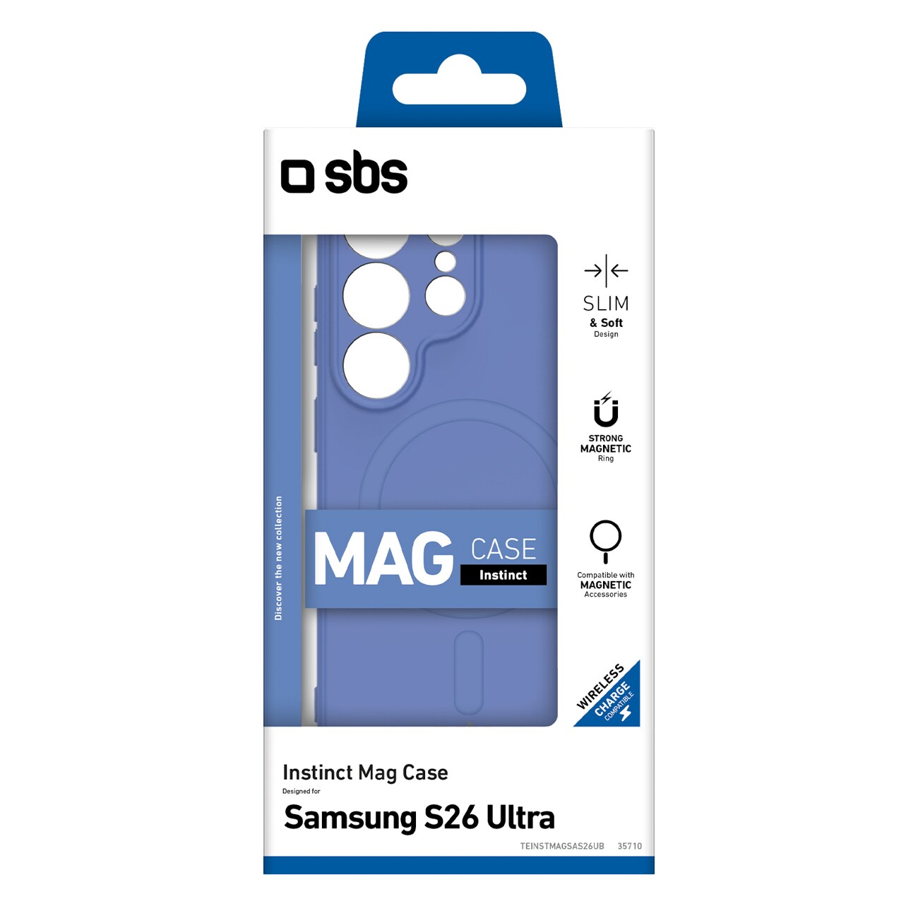 SBS Instinct Mag-etui for Samsung Galaxy S26 Ultra Kompatibel med MagSafe - Blå