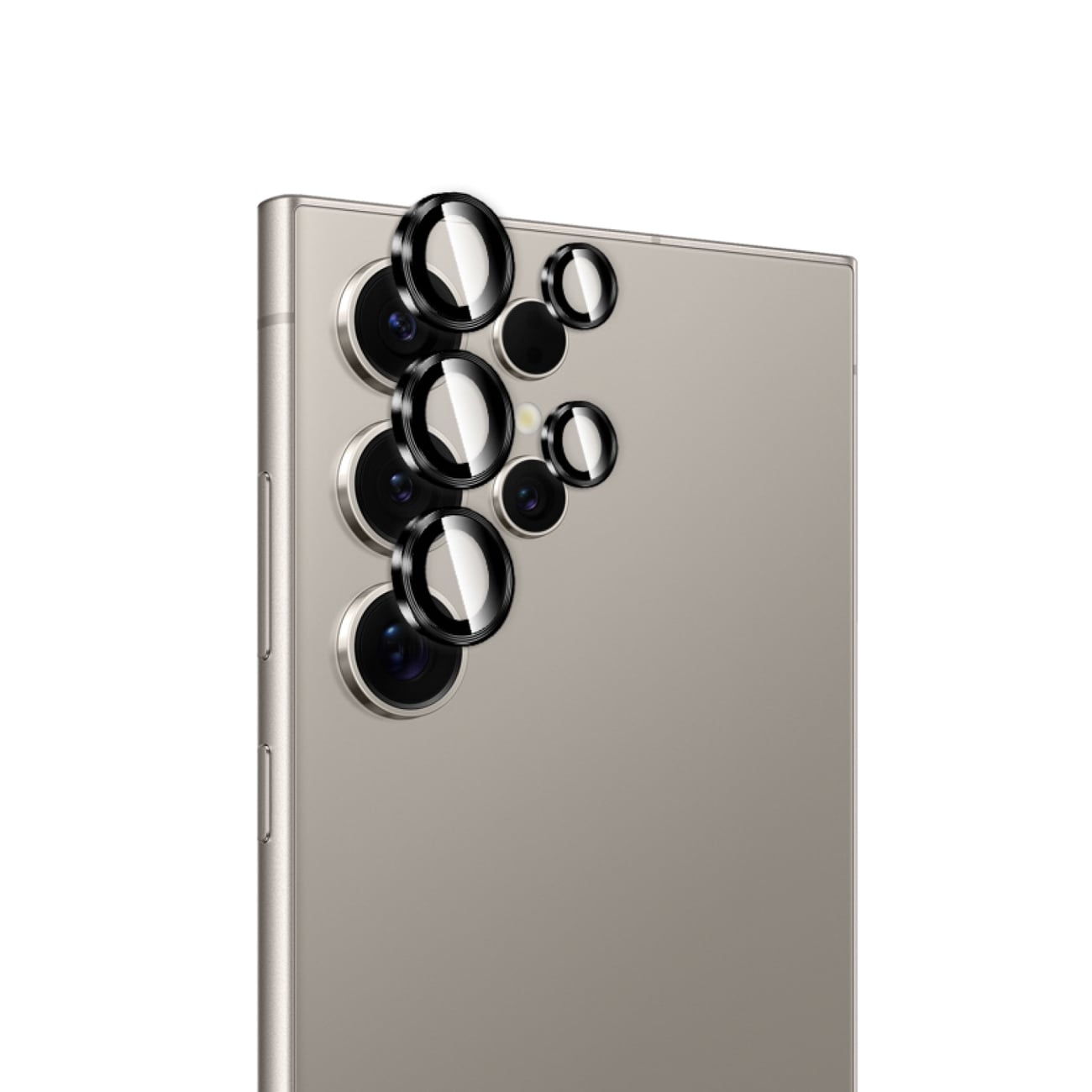 Puro individuelt herdet glass til bakre kamera for Samsung Galaxy S26 Ultra - med svarte rammer