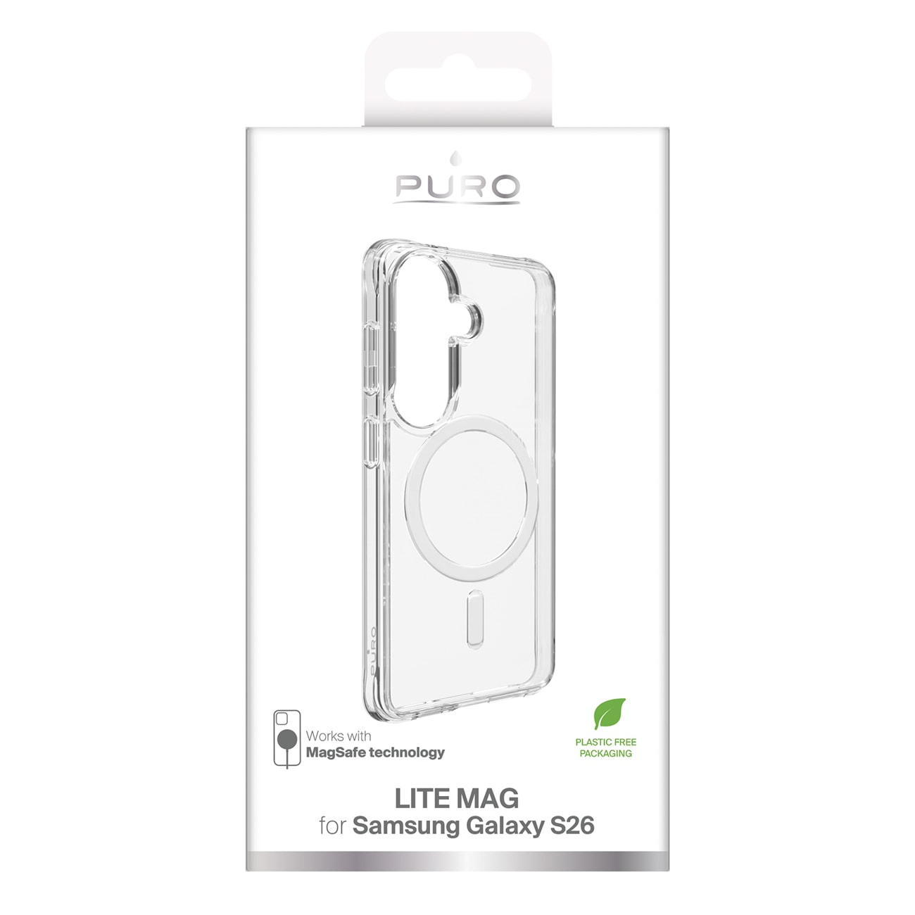 Puro LITE MAG-etui for Samsung Galaxy S26 Kompatibel med MagSafe - gjennomsiktig