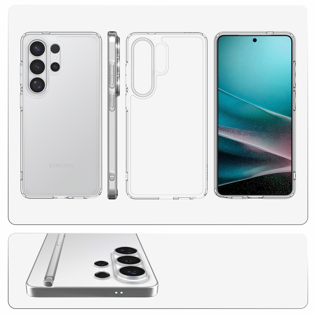 Spigen Ultra Hybrid-etui for Samsung Galaxy S26 Ultra - gjennomsiktig