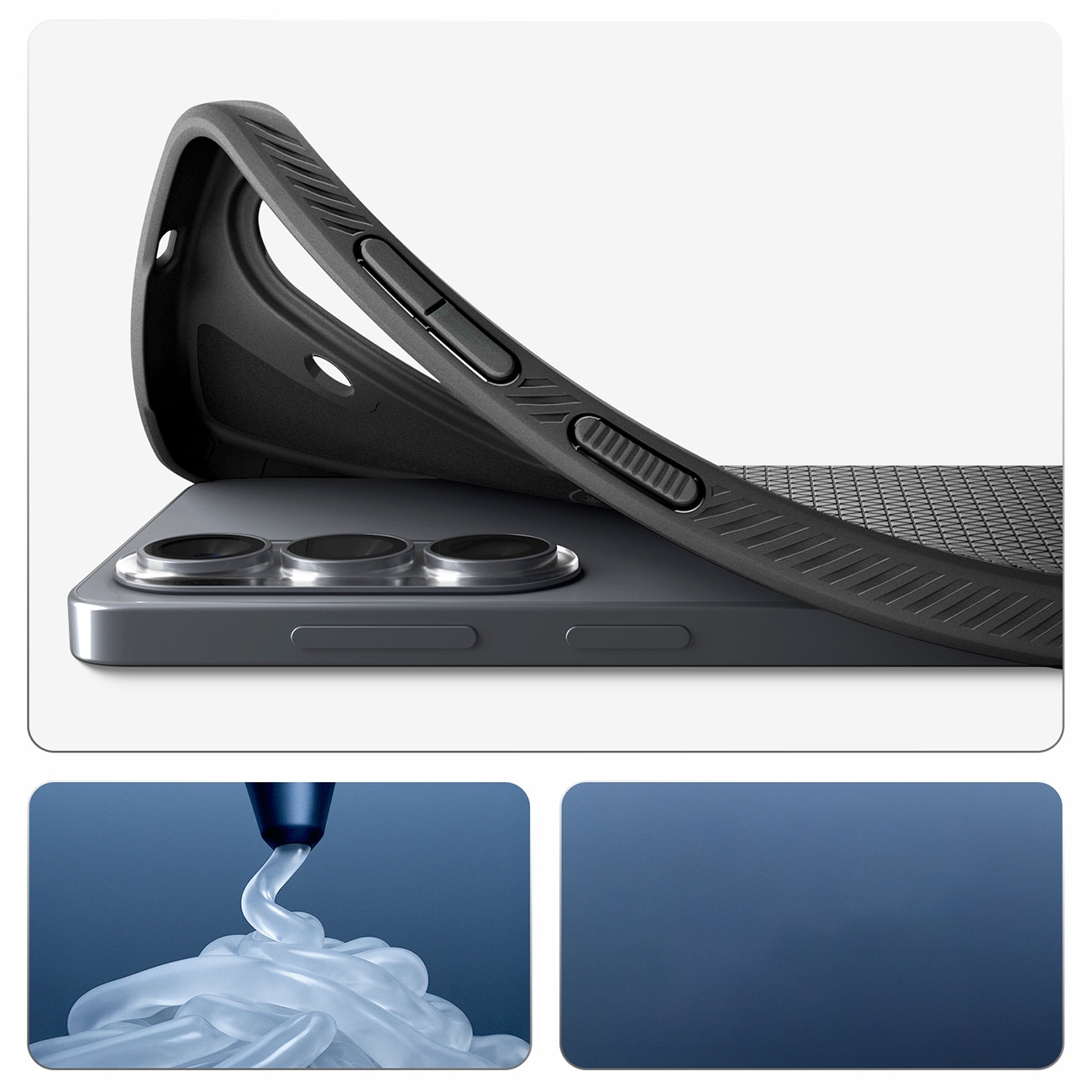 Spigen Liquid Air Mag MagSafe-etui for Samsung Galaxy S26+ - matt svart