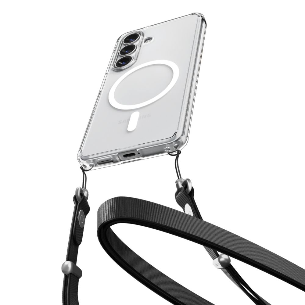 Spigen Ultra Hybrid Mag MagSafe-etui for Samsung Galaxy S26+ - klart og hvitt