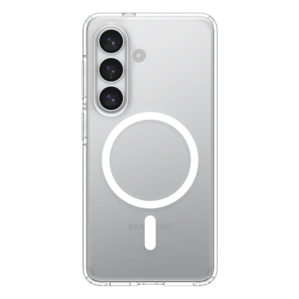 Spigen Ultra Hybrid Mag MagSafe-etui for Samsung Galaxy S26+ - klart og hvitt
