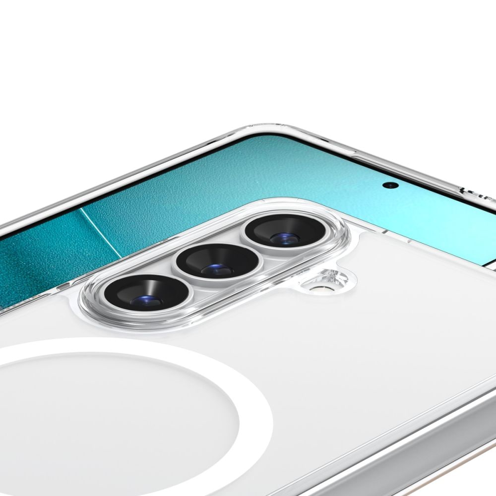 Spigen Ultra Hybrid Mag MagSafe-etui for Samsung Galaxy S26+ - klart og hvitt