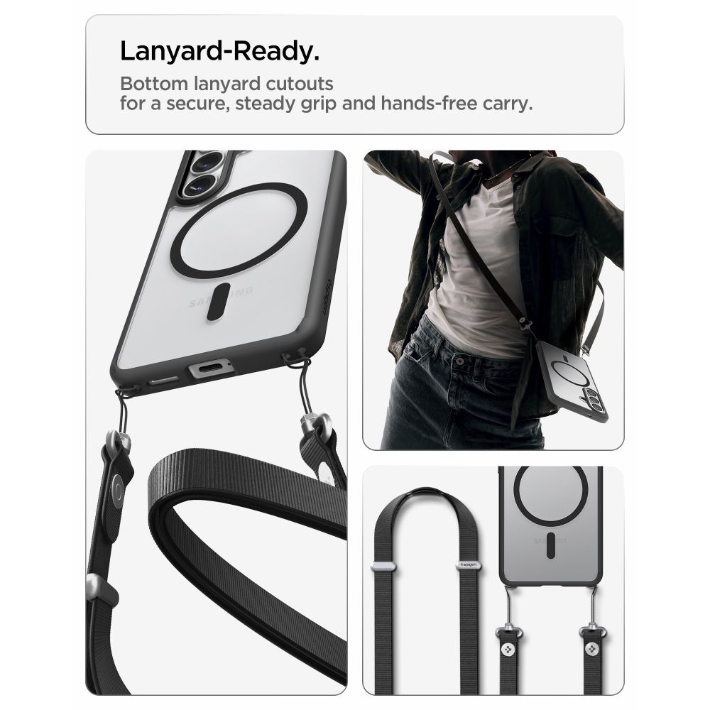 Spigen Ultra Hybrid Mag MagSafe-etui for Samsung Galaxy S26+ - Klar svart