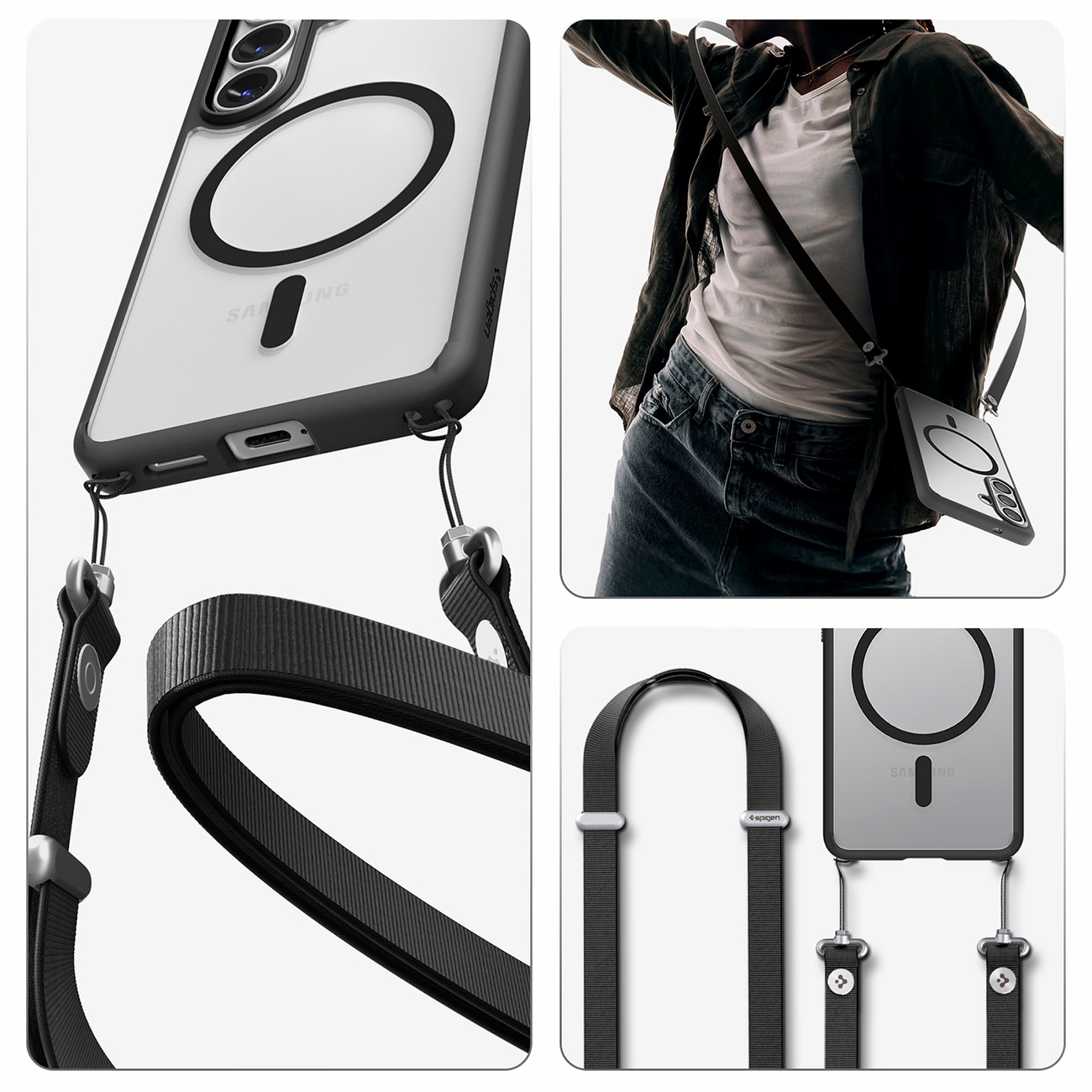 Spigen Ultra Hybrid Mag MagSafe-etui for Samsung Galaxy S26+ - Klar svart
