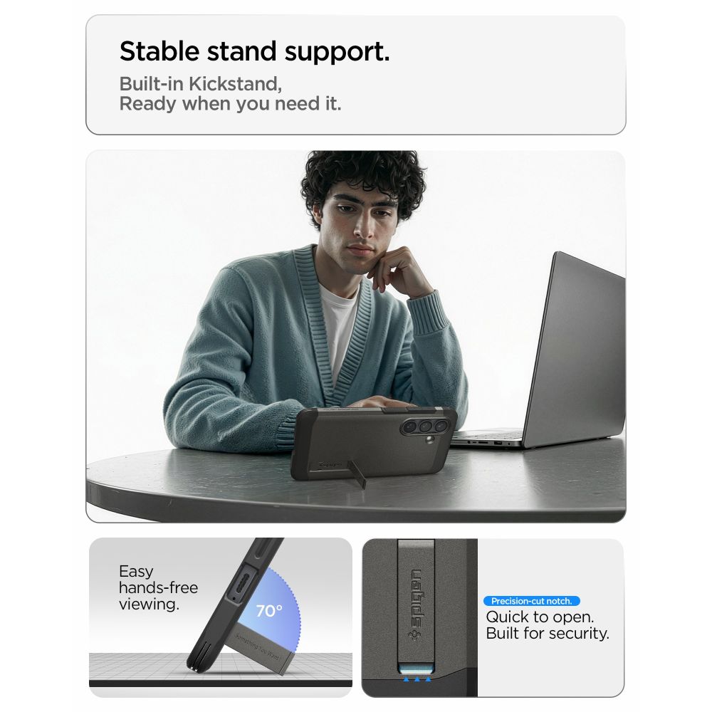 Spigen Tough Armor Mag MagSafe-etui for Samsung Galaxy S26+ - Grå