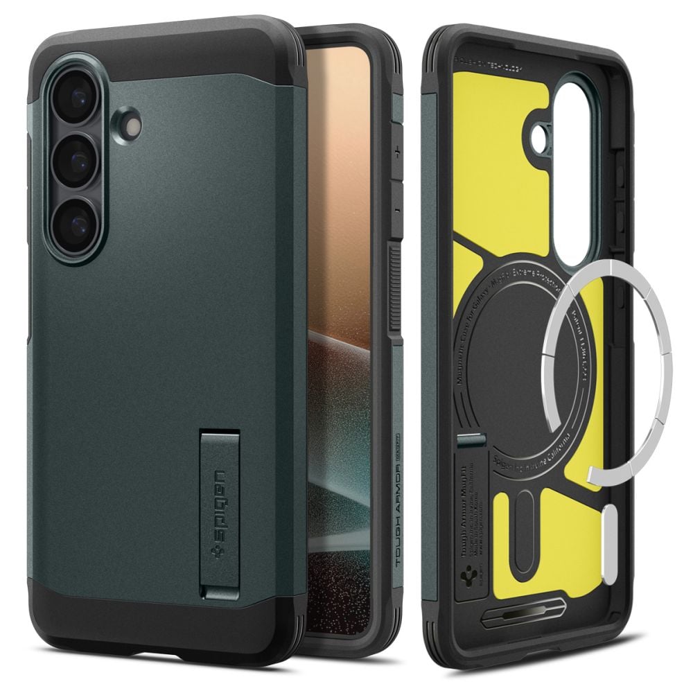 Spigen Tough Armor Mag MagSafe-etui for Samsung Galaxy S26+ - Grønn