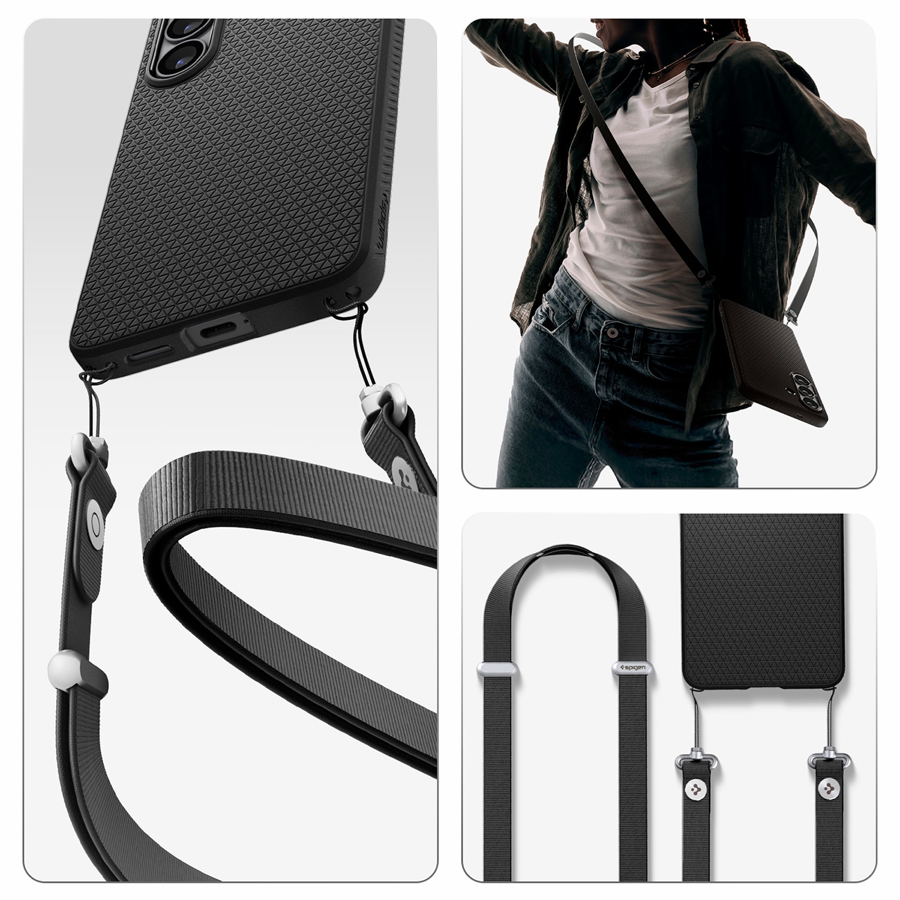 Spigen Liquid Air Mag MagSafe-etui for Samsung Galaxy S26 - Svart