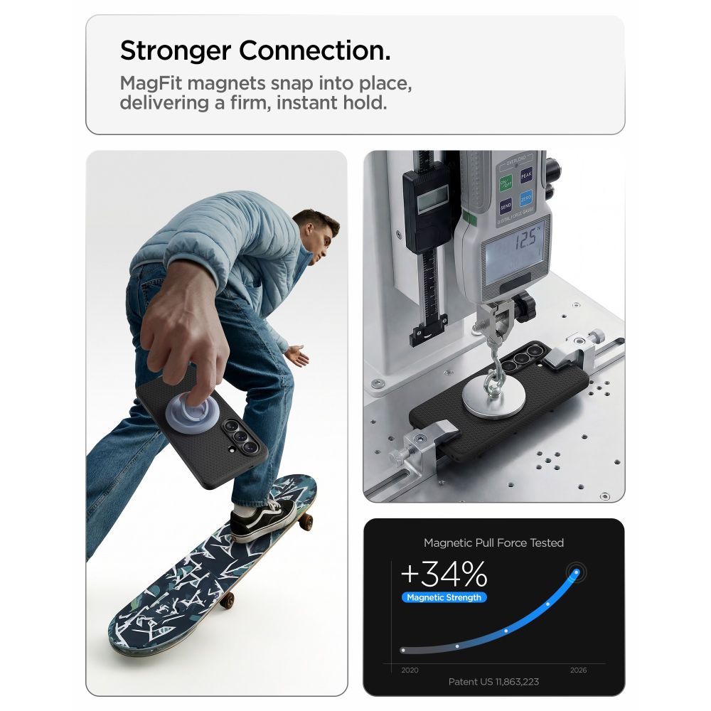 Spigen Liquid Air Mag MagSafe-etui for Samsung Galaxy S26 - Svart