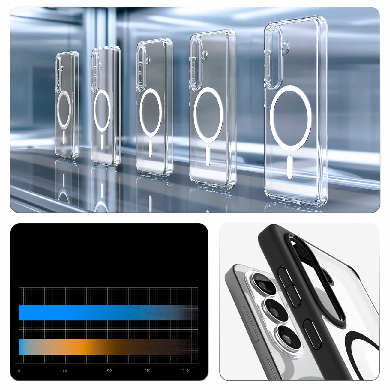 Spigen Ultra Hybrid Mag MagSafe-etui for Samsung Galaxy S26 - Klar svart