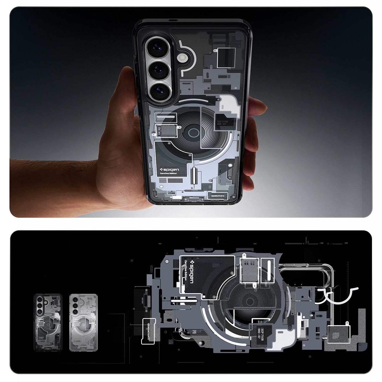 Spigen Ultra Hybrid Mag MagSafe-etui for Samsung Galaxy S26 Zero One - Klar svart
