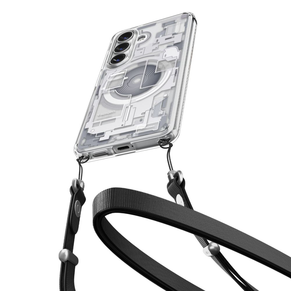 Spigen Ultra Hybrid Mag MagSafe-etui for Samsung Galaxy S26 Zero One - klart og hvitt