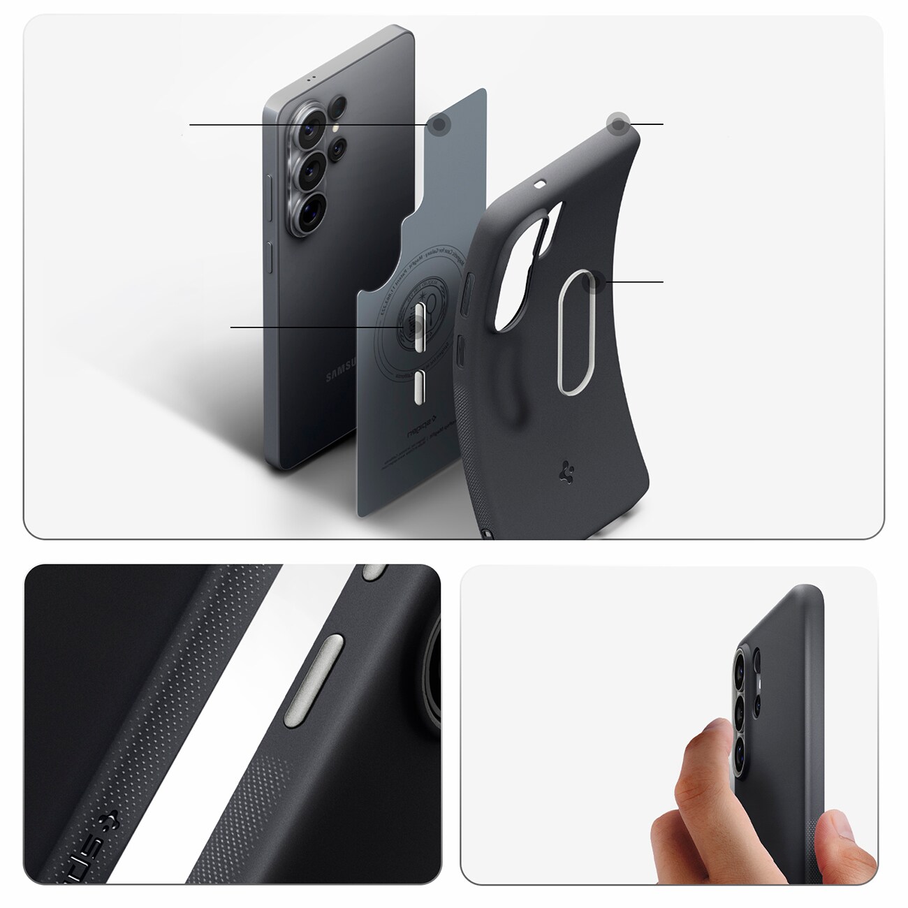 Spigen Nano Pop Mag MagSafe-etui for Samsung Galaxy S26 Ultra - Svart